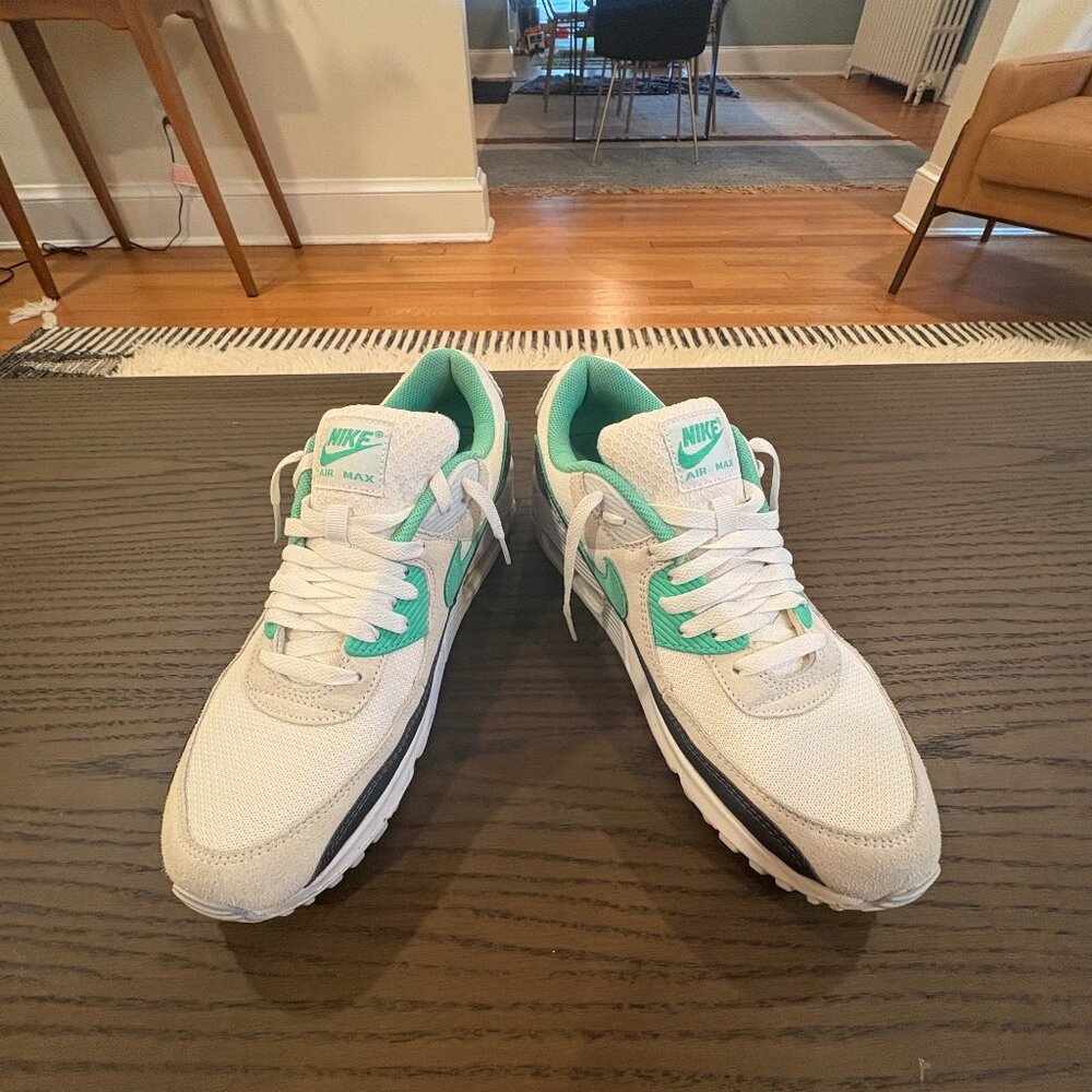 Nike Air Max 90 White Spring Green - Men's Size: 10.5